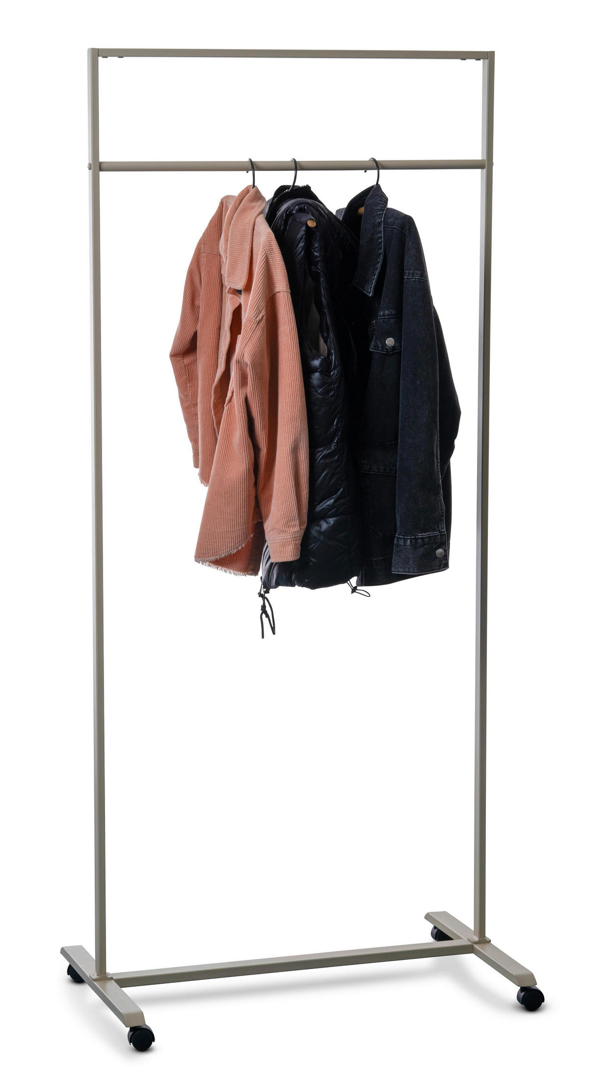 KLEIDERWAGEN in Creme 82/180/50 cm   - Creme, Basics, Kunststoff/Metall (82/180/50cm)