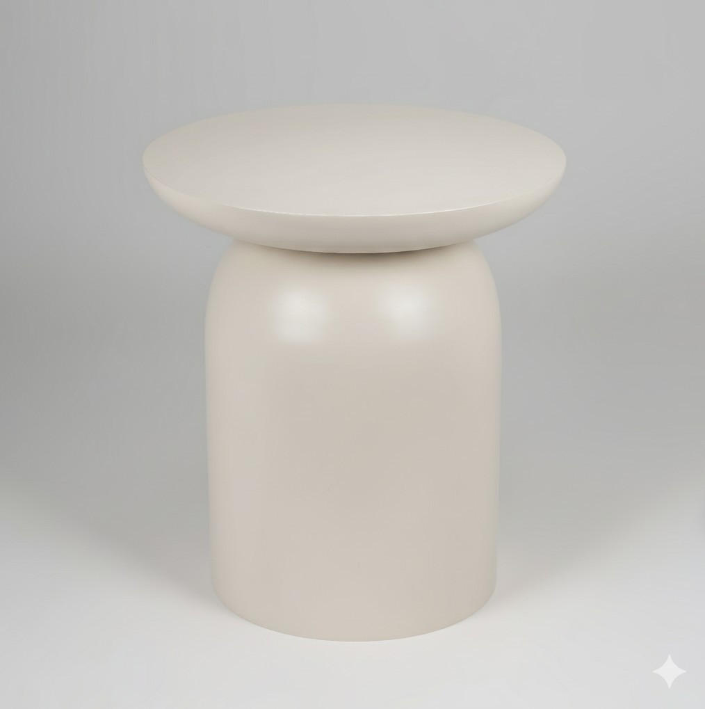 BEISTELLTISCH 50/50/55 cm Mangoholz Hartholz Beige rund  - Beige, Basics, Holz (50/50/55cm) - MID.YOU