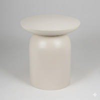 BEISTELLTISCH 50/50/55 cm Mangoholz Hartholz Beige rund  - Beige, Basics, Holz (50/50/55cm) - MID.YOU