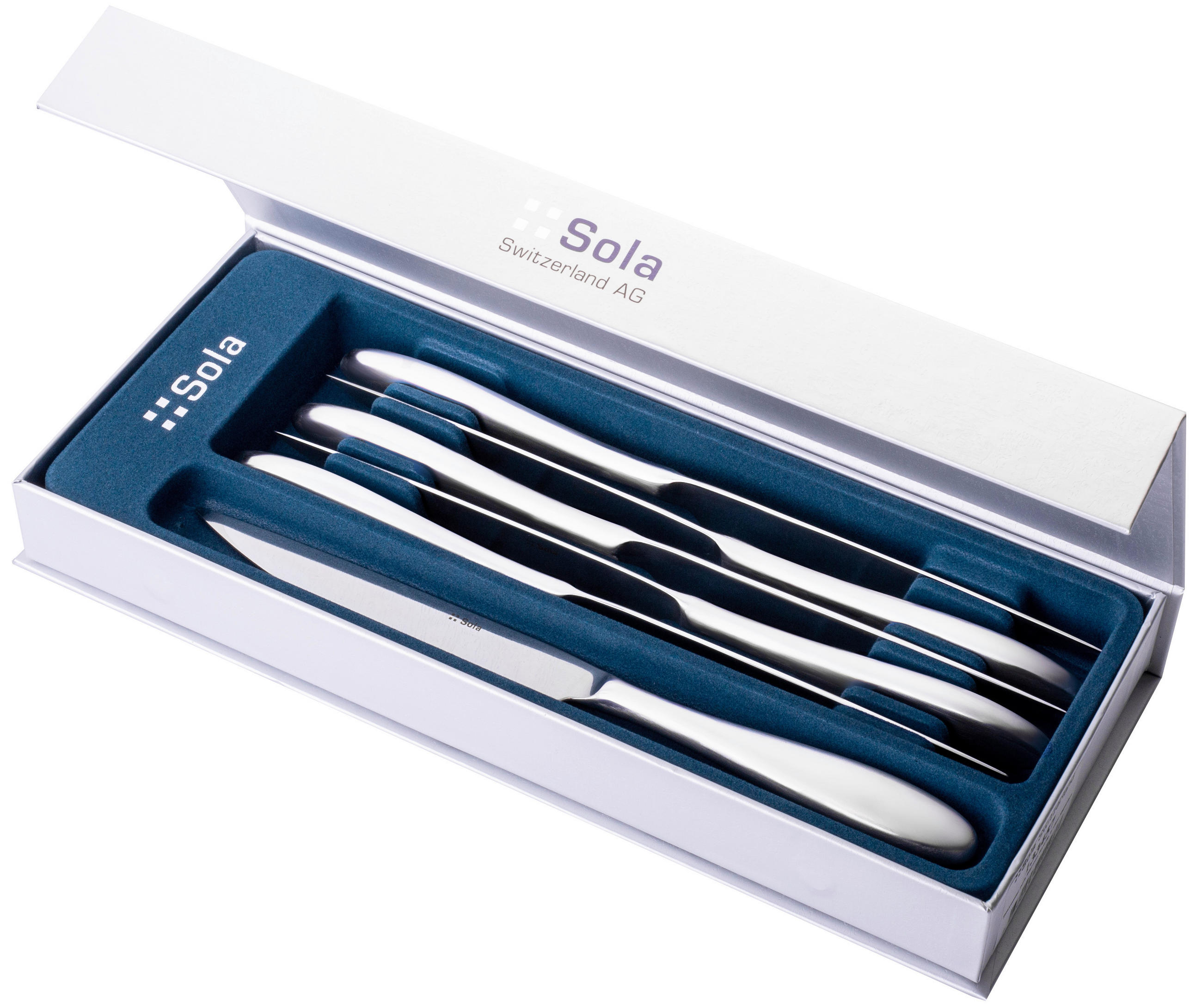 SADA STEAKOVÝCH NOŽŮ - barvy nerez oceli, Basics, kov - Sola
