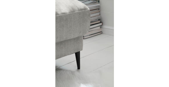 ECKSOFA in Flachgewebe Hellgrau 296/207 cm - Hellgrau/Schwarz, Design, Textil/Metall (296/207cm) - Dieter Knoll