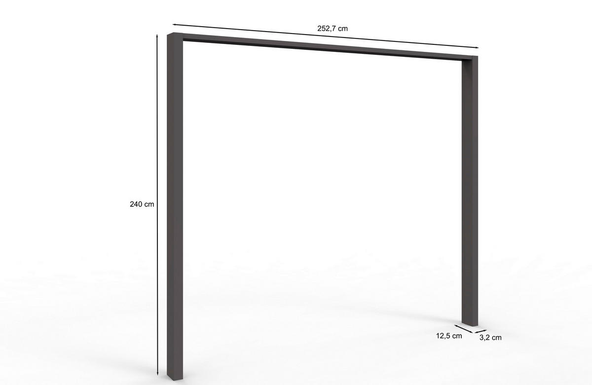 PASSEPARTOUTRAHMEN 256/240/12 cm Dunkelgrau  - Dunkelgrau, KONVENTIONELL, Holzwerkstoff (256/240/12cm) - Venda