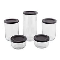 POSUDA ZA HRANU     - siva/prozirna, Osnovno, staklo/plastika (10cm)