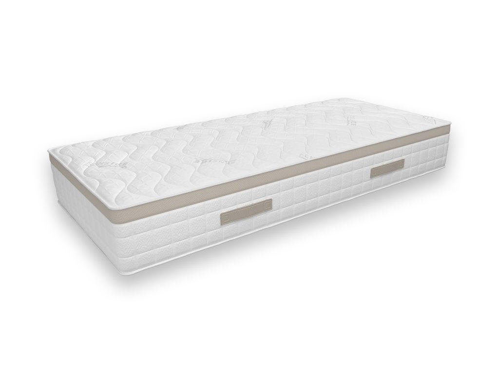 TÁSKARUGÓS MATRAC 90/200 cm  - bézs/fehér, Konventionell, textil (90/200cm) - Novel