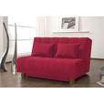 SCHLAFSOFA Juice in Flachgewebe Rot  - Rot/Naturfarben, Design, Holz/Textil (145/92/102cm) - Novel