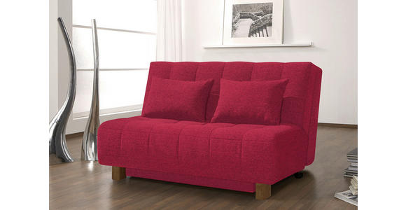 SCHLAFSOFA Juice in Flachgewebe Rot  - Rot/Naturfarben, Design, Holz/Textil (145/92/102cm) - Novel