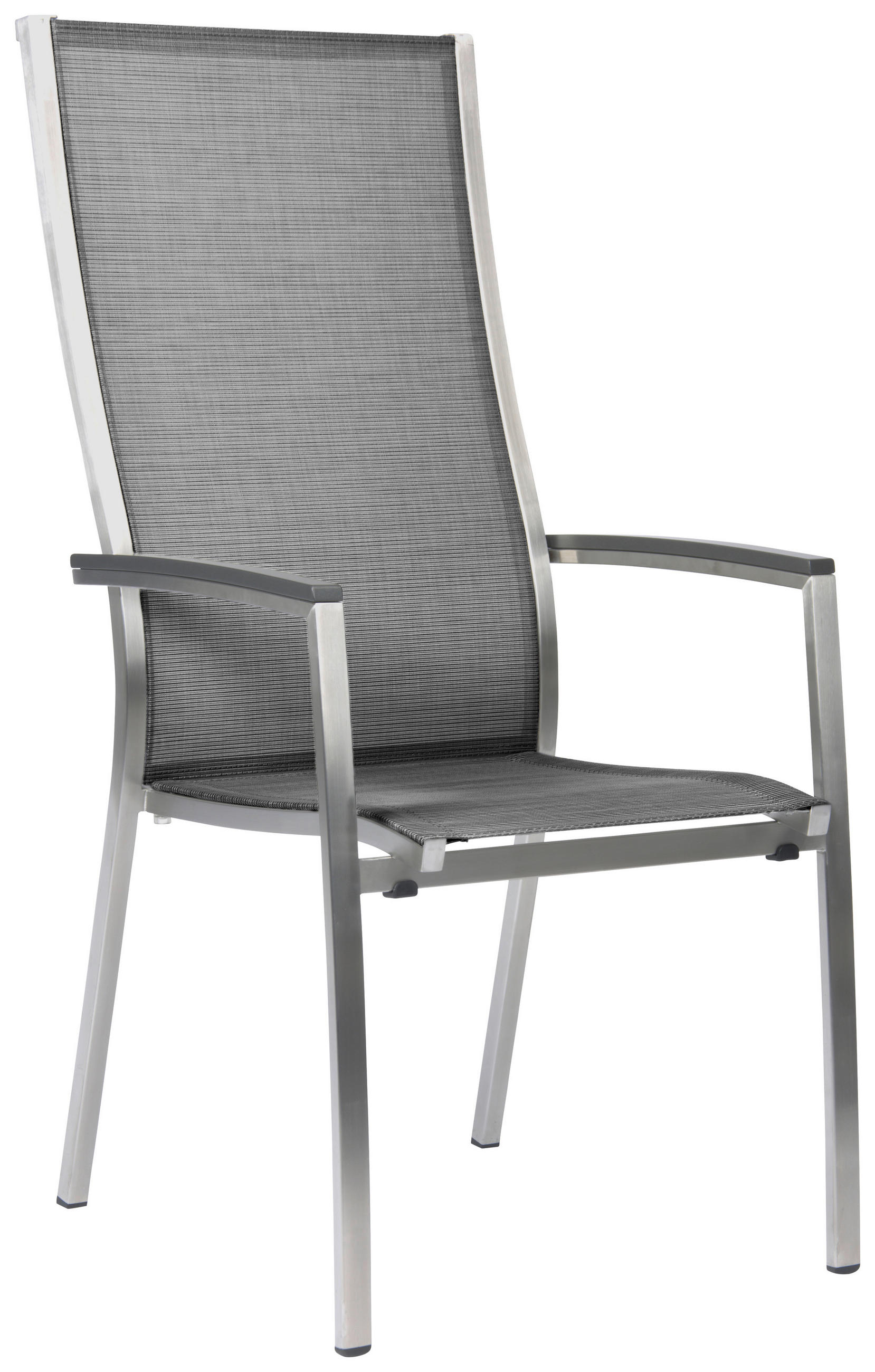 STAPELSESSEL Edelstahl Anthrazit, Grau, Silberfarben, Edelstahlfarben - Edelstahlfarben/Anthrazit, Basics, Textil/Metall (56/110/70cm) - Stern