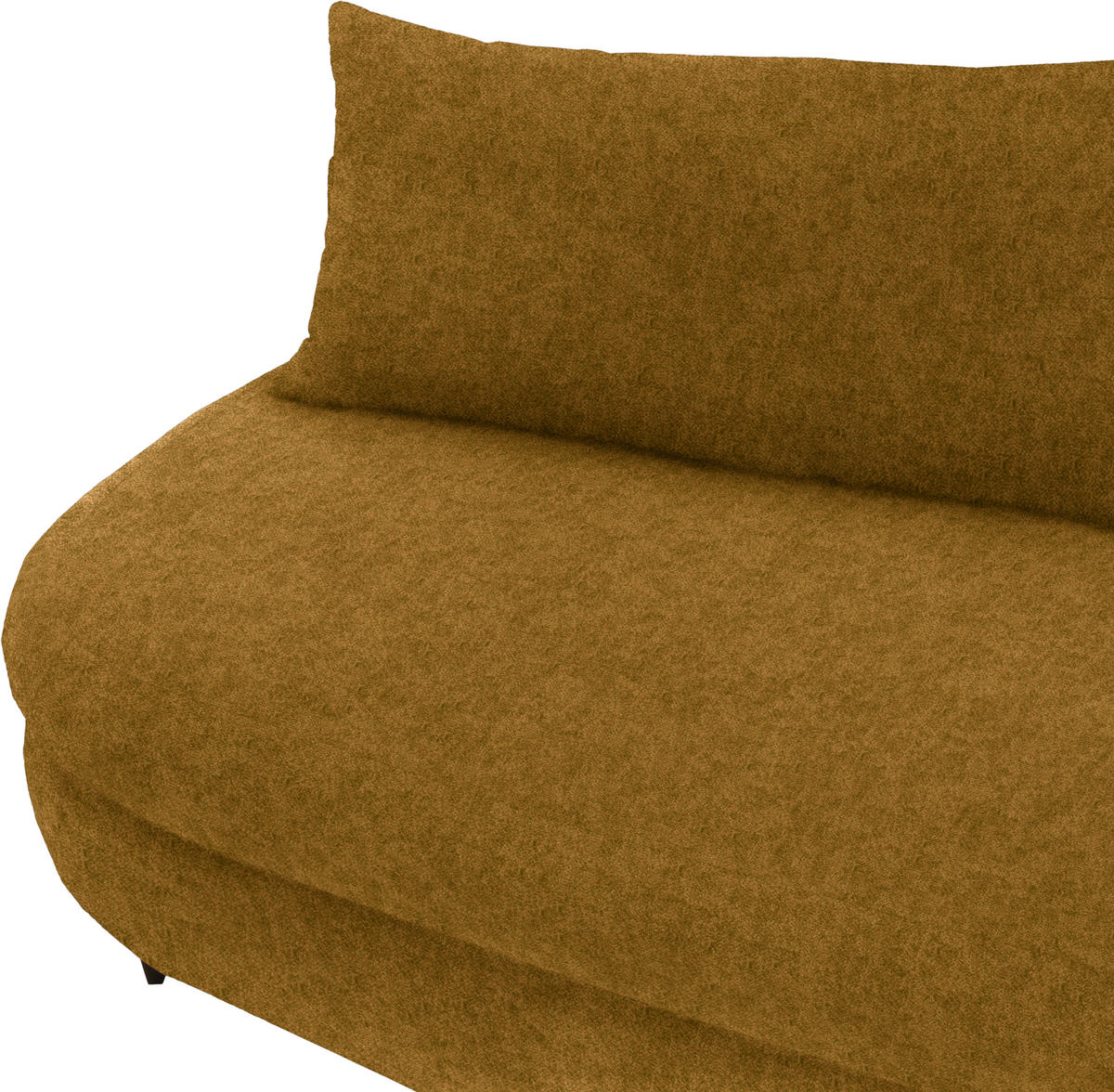 SCHLAFSOFA in Velours Currygelb  - Currygelb/Schwarz, Design, Holz/Textil (213/89/105cm) - Novel