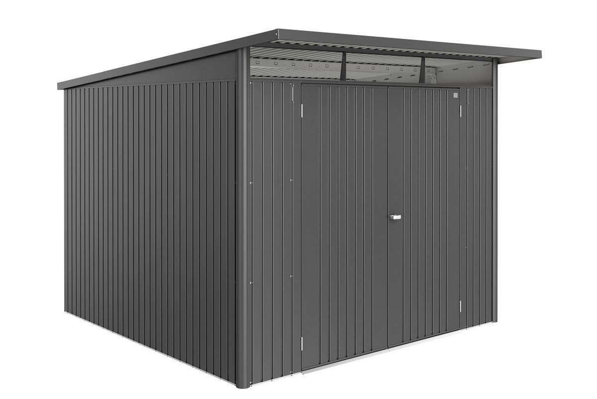 GERÄTEHAUS 260/218/300 cm  - Dunkelgrau, Design, Metall (260/218/300cm) - Biohort