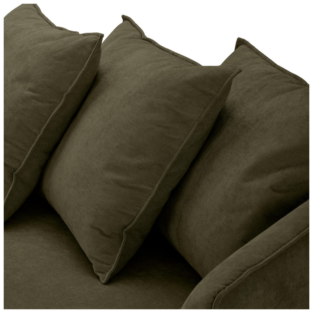 ECKSOFA Dunkelgrün Chenille  - Dunkelgrün/Buchefarben, KONVENTIONELL, Holz/Textil (162/276cm) - Carryhome