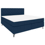 BOXSPRINGBETT 180/200 cm  in Dunkelblau  - Schwarz/Dunkelblau, KONVENTIONELL, Textil/Metall (180/200cm) - Carryhome