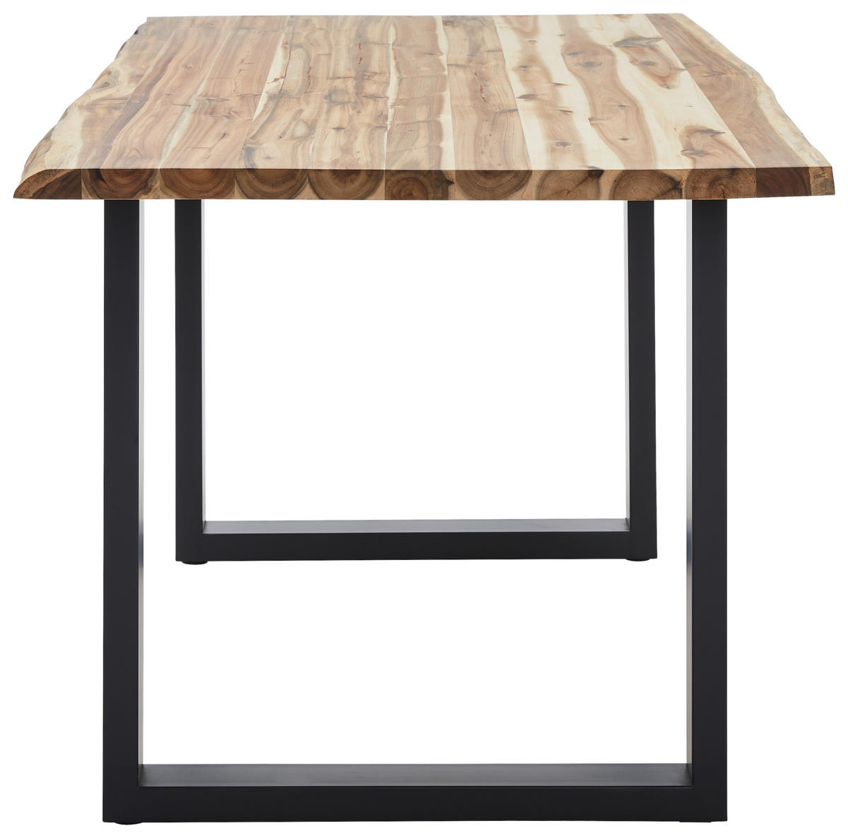 ESSTISCH in Holz, Metall 180/90/76 cm   - Schwarz/Akaziefarben, Basics, Holz/Metall (180/90/76cm) - MID.YOU