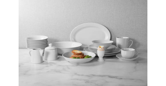 KOMBISERVICE 100-teilig  - Weiß, Basics, Keramik - Novel