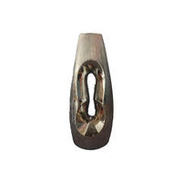 VAZĂ  - argintiu/auriu, Basics, ceramică (17.2/13.4/40.5cm)