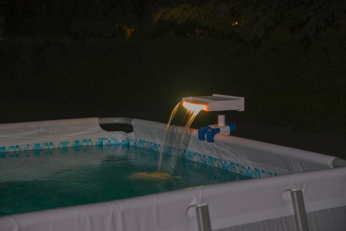 POOL WASSERFALL 58619  - Blau/Weiß, Basics, Kunststoff (34,5/24/32cm) - Bestway