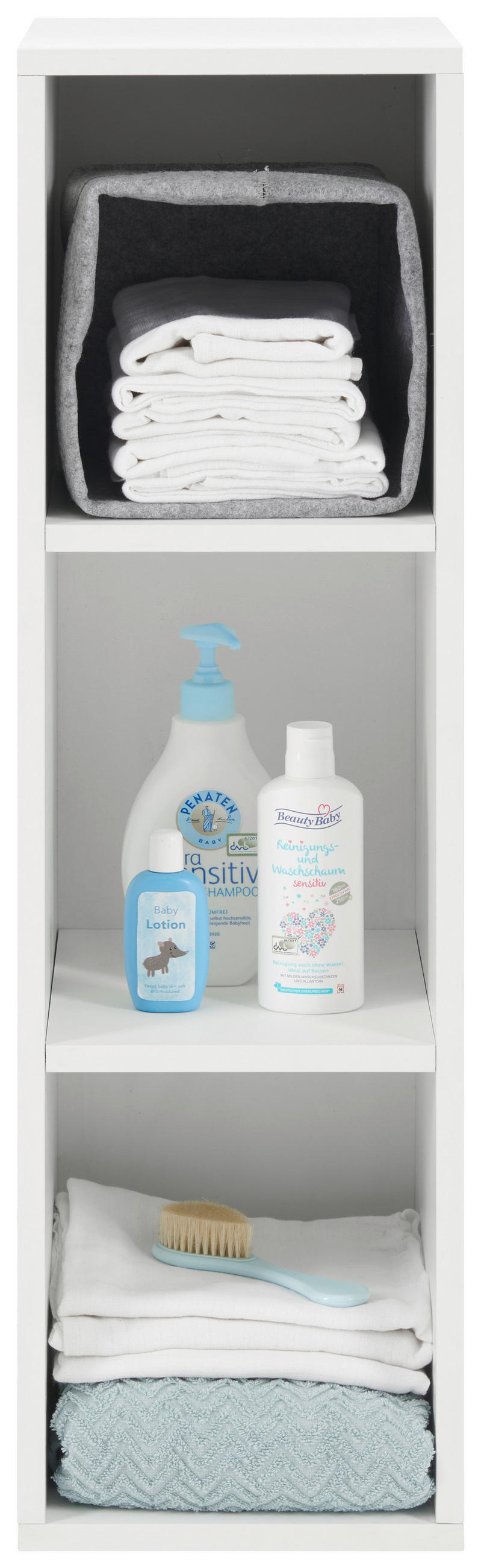 KOJENECKÝ SPODNÍ REGÁL bílá,  - bílá, Basics, kompozitní dřevo (24,5/84,5/30cm) - My Baby Lou