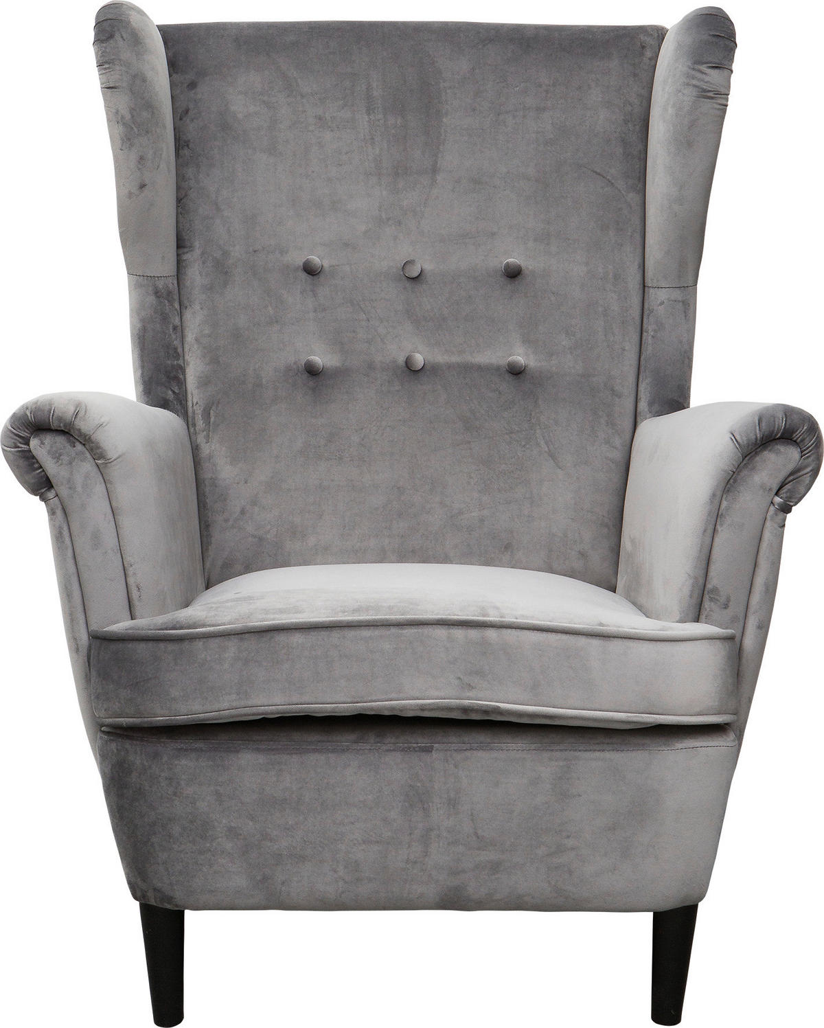 FOTELJA tekstil  siva   - siva/crna, Design, tekstil/drvo (83/100/98cm) - Carryhome