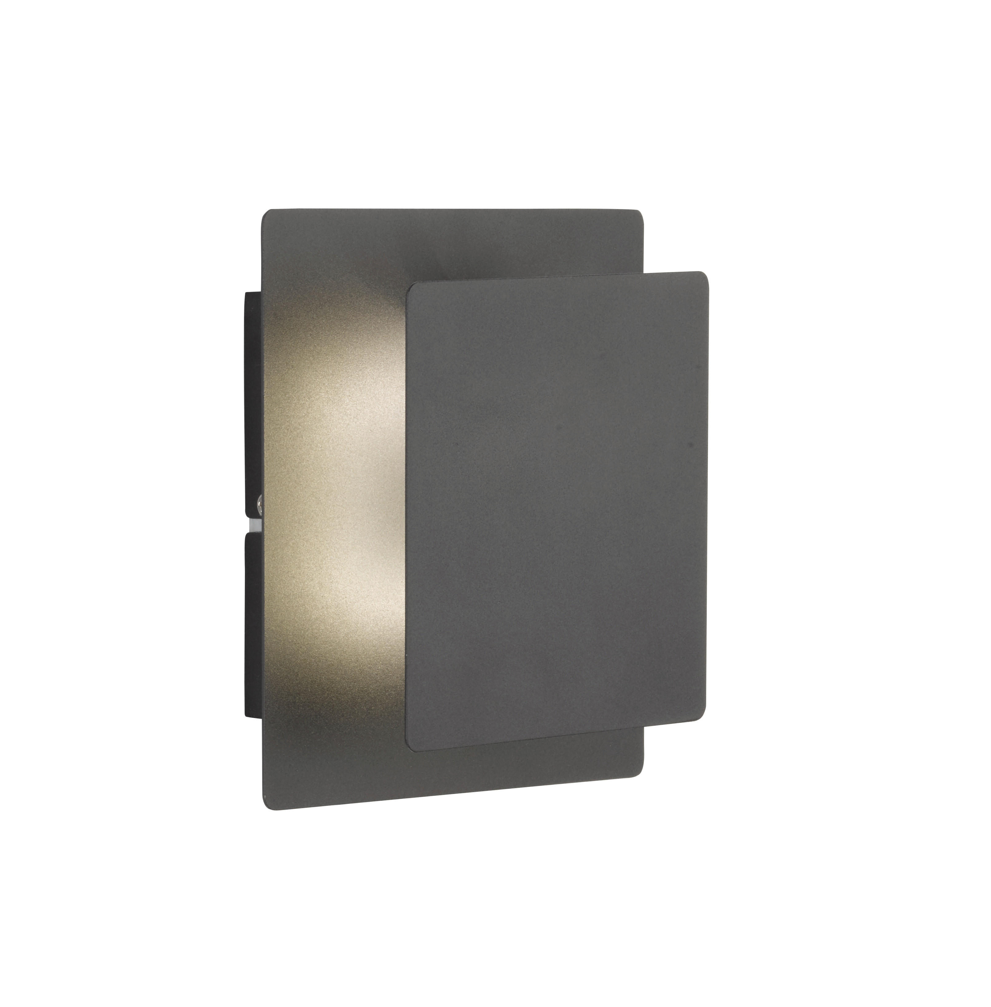LED-WANDLEUCHTE 18/14/6,5 cm   - Schwarz, Design, Kunststoff/Metall (18/14/6,5cm) - Globo