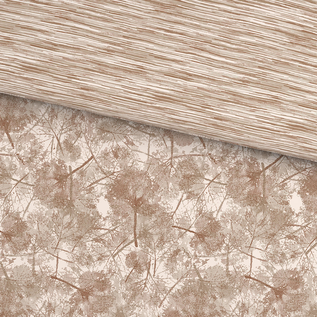 WENDEBETTWÄSCHE 2-teilig Satin 140/200 cm  - Beige, KONVENTIONELL, Textil (140/200cm) - Novel