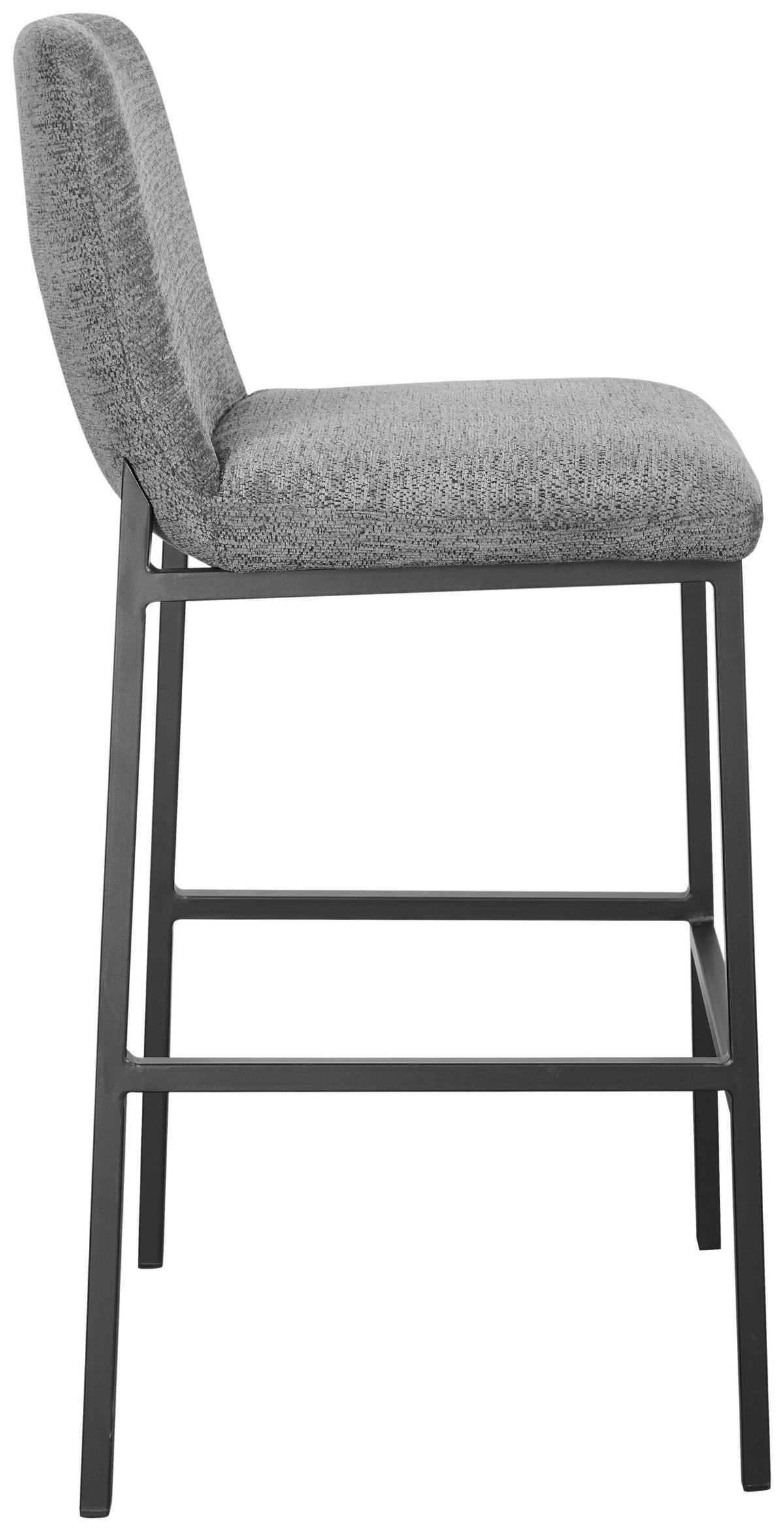 BARHOCKER in Grau, Schwarz  - Schwarz/Grau, MODERN, Textil/Metall (44,5/101/50,5cm) - Livetastic