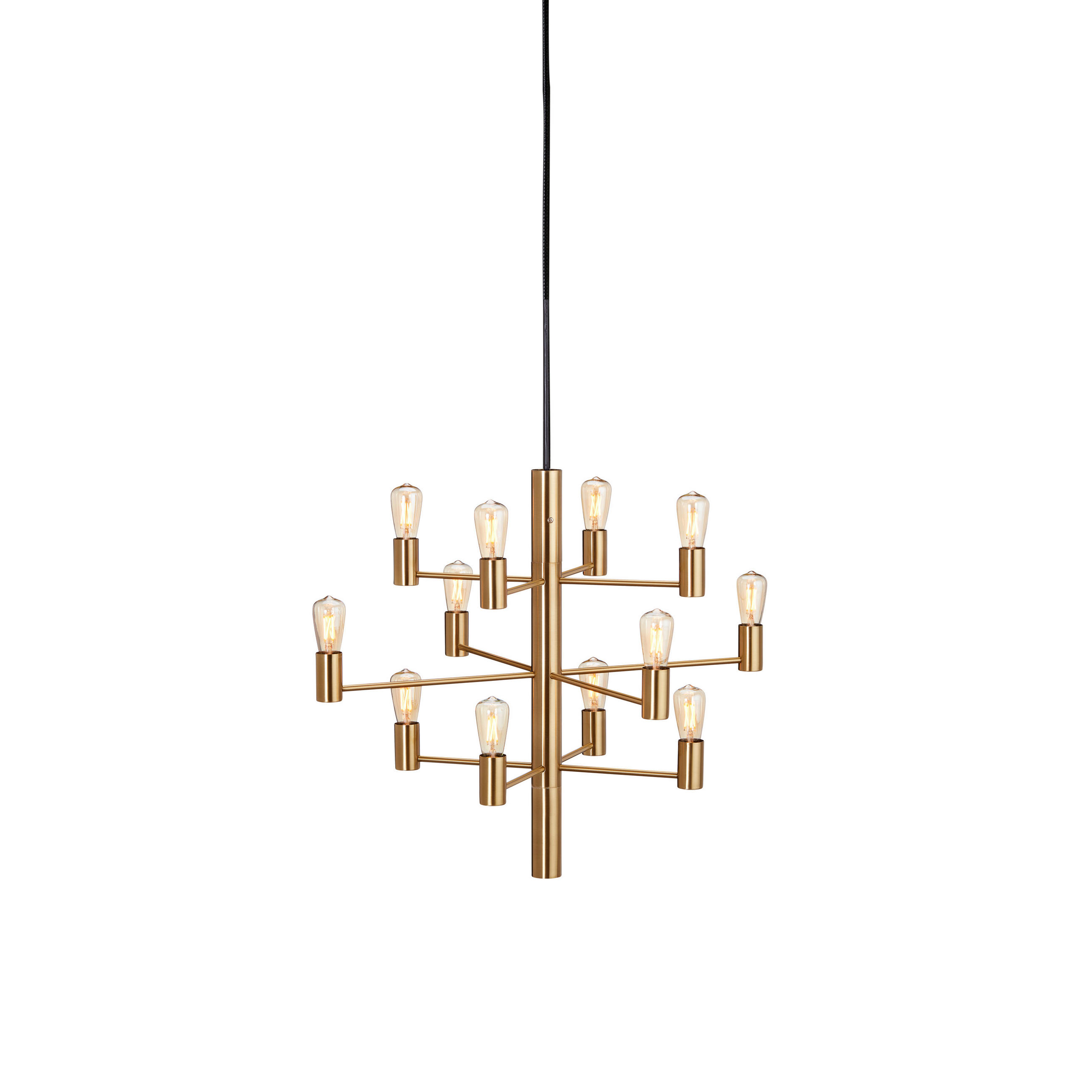 LED-HÄNGLAMPA Manola 60/50 cm  - mässingsfärgad, Klassisk, metall (60/50cm) - Belid