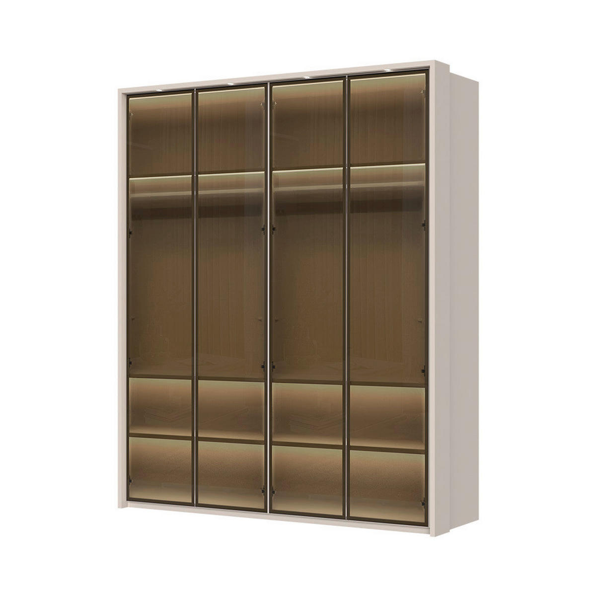 ORMAR SA KLASIČNIM VRATIMA  187/226/60 cm  - Dizajnerski, staklo/metal (187/226/60cm)