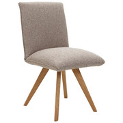 STOL, les, tekstil hrast, sivo rjava - sivo rjava/hrast, Natur, tekstil/les (52/93/66cm) - Voleo