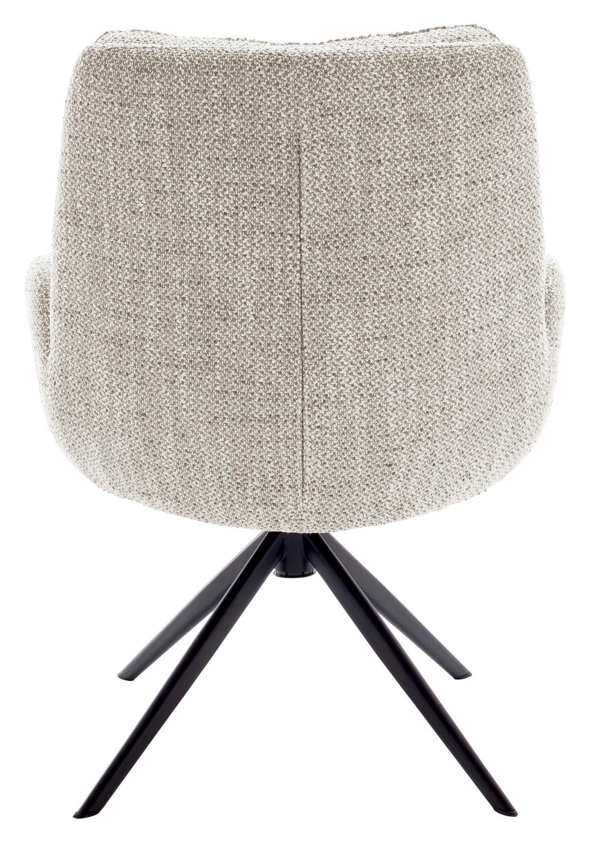 ARMLEHNSTUHL  in Stahl Webstoff  - Creme/Schwarz, Design, Textil/Metall (72/95/77cm) - Novel