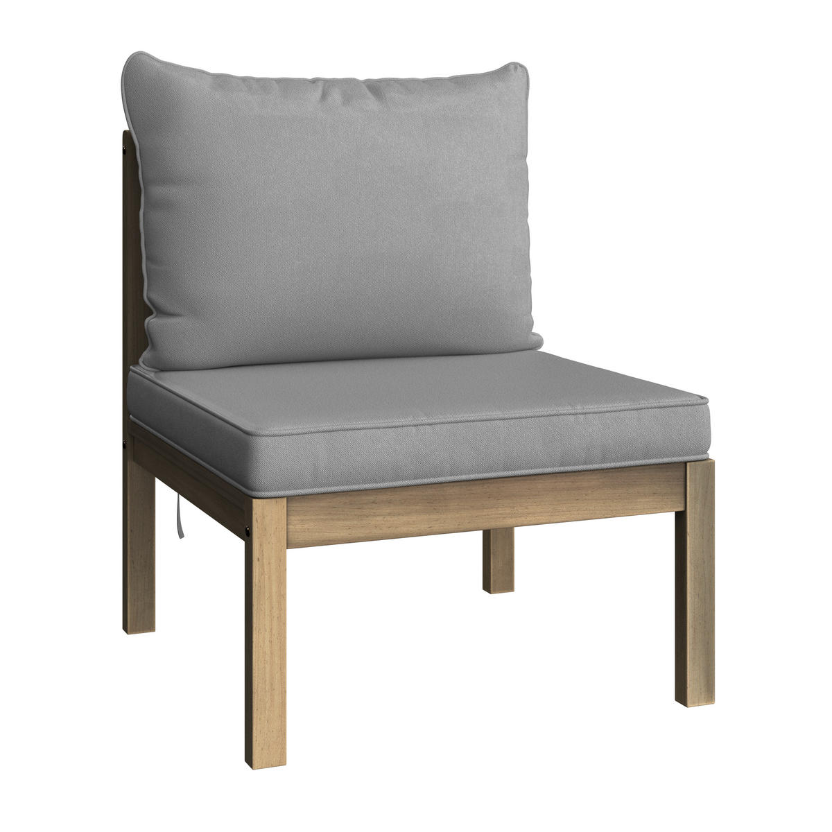 LOUNGEGARNITUR   Akazie vollmassiv  - Anthrazit/Teakfarben, MODERN, Holz/Kunststoff - Ambia Garden