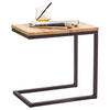 BEISTELLTISCH 30/45/45 cm Wildeiche massiv Schwarz, Eichefarben rechteckig  - Eichefarben/Schwarz, Natur, Holz/Metall (30/45/45cm) - Xora
