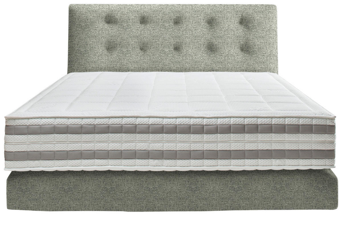 BOXSPRINGBETT 160/200 cm  in Beige  - Beige, KONVENTIONELL, Holz/Textil (160/200cm) - Dieter Knoll