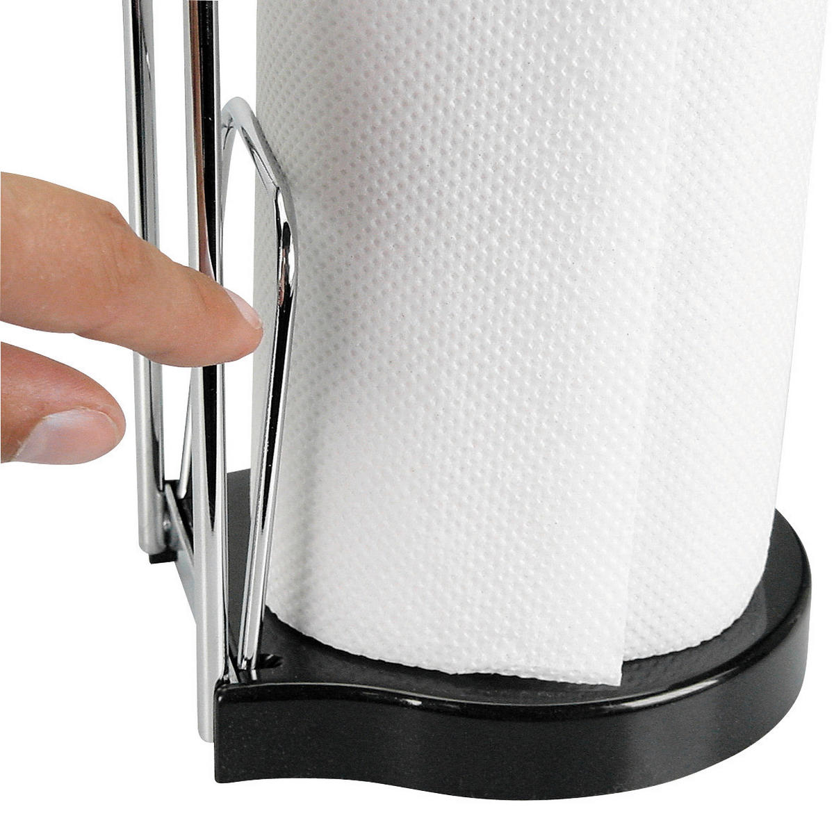 KÜCHENROLLENHALTER - Schwarz/Grau, Basics, Metall (12.3/22.3/15cm) - Brabantia