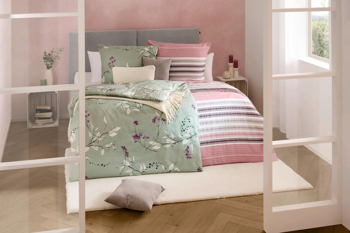 BETTWÄSCHE Satin 140/200 cm  - Grün, KONVENTIONELL, Textil (140/200cm) - Esposa