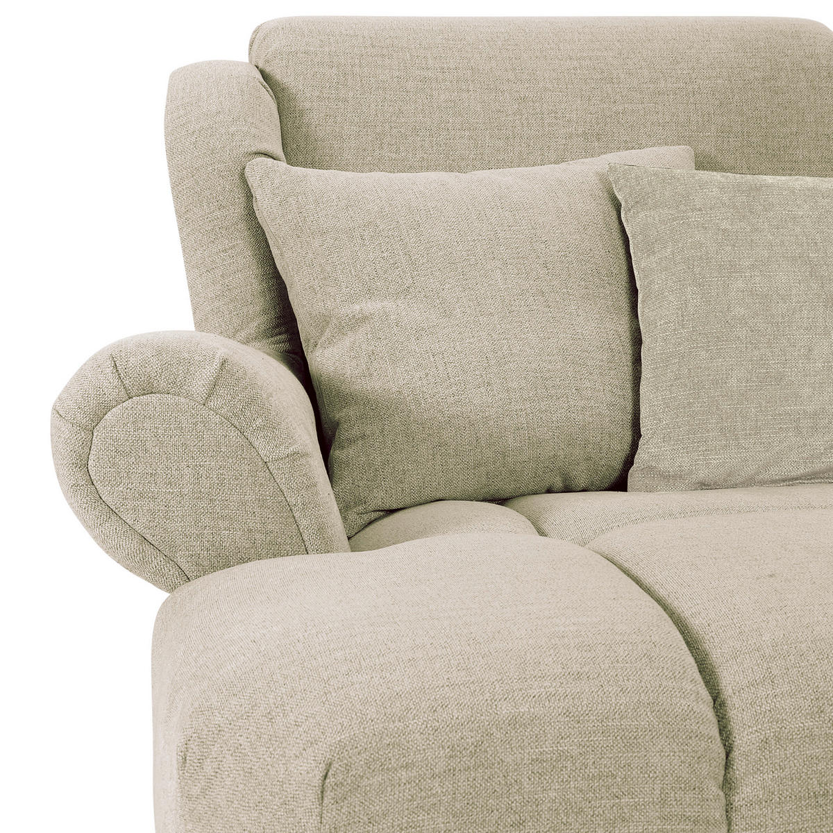 XXL-SESSEL in Flachgewebe Beige  - Beige/Schwarz, Konventionell, Holz/Textil (125/100/140cm) - Carryhome