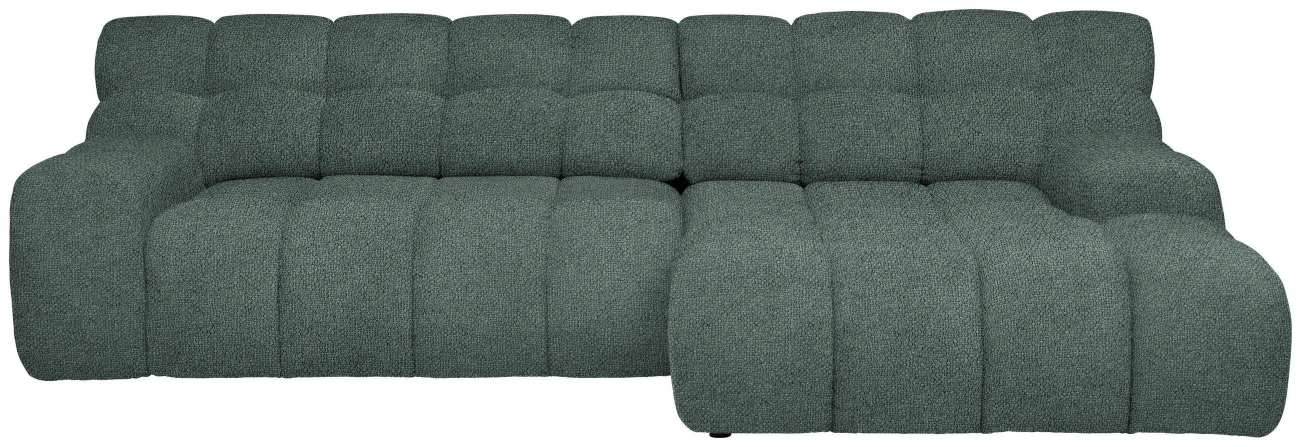 ECKSOFA in Webstoff Grün  297/180 cm  - Schwarz/Grün, MODERN, Kunststoff/Textil (297/180cm) - Welnova