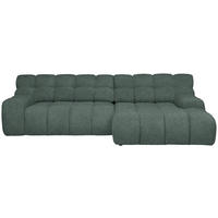 ECKSOFA in Webstoff Grün  297/180 cm  - Schwarz/Grün, MODERN, Kunststoff/Textil (297/180cm) - Welnova
