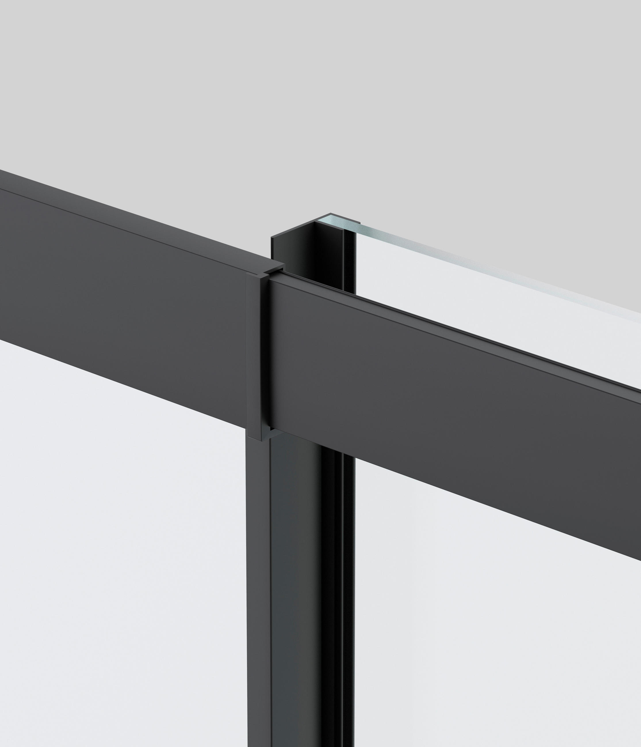 DUSCHKABINE 78,5-90/190/78,5-90 cm  in Schwarz  - Schwarz, KONVENTIONELL, Glas/Metall (78,5-90/190/78,5-90cm) - Sanotechnik