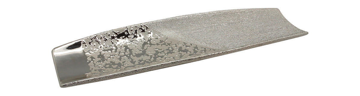 DEKOSCHALE - Silberfarben, Basics, Keramik (11,5/38/3cm)