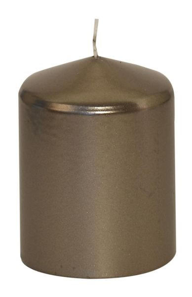 STUMPENKERZE 7,7/10 cm  - Grau, KONVENTIONELL (7,7/10cm)