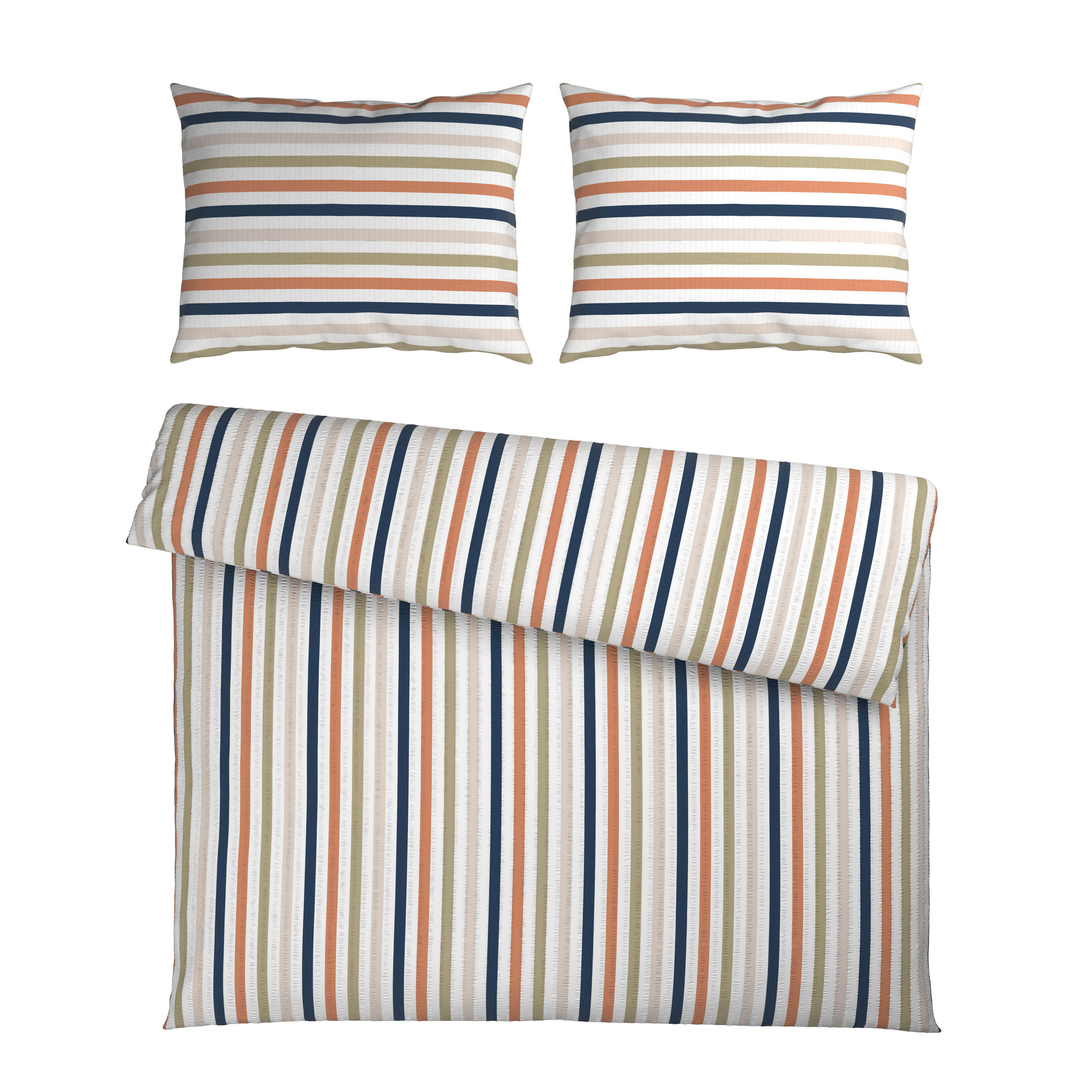 POSTELJNINA Mavie 200/200 cm mečkanka zelena, večbarvno  - zelena/večbarvno, Konvencionalno, tekstil (200/200cm) - Esposa