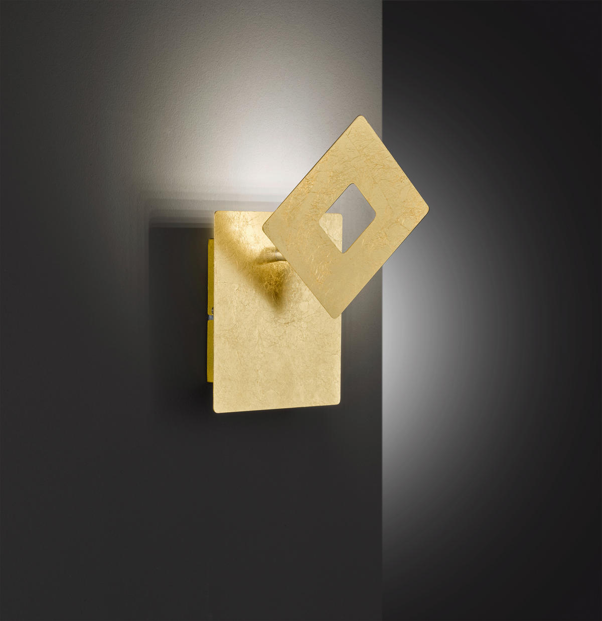 Aplică De Perete Cu Led 18/14/6,5 cm    - auriu, Design, plastic/metal (18/14/6,5cm) - Wofi