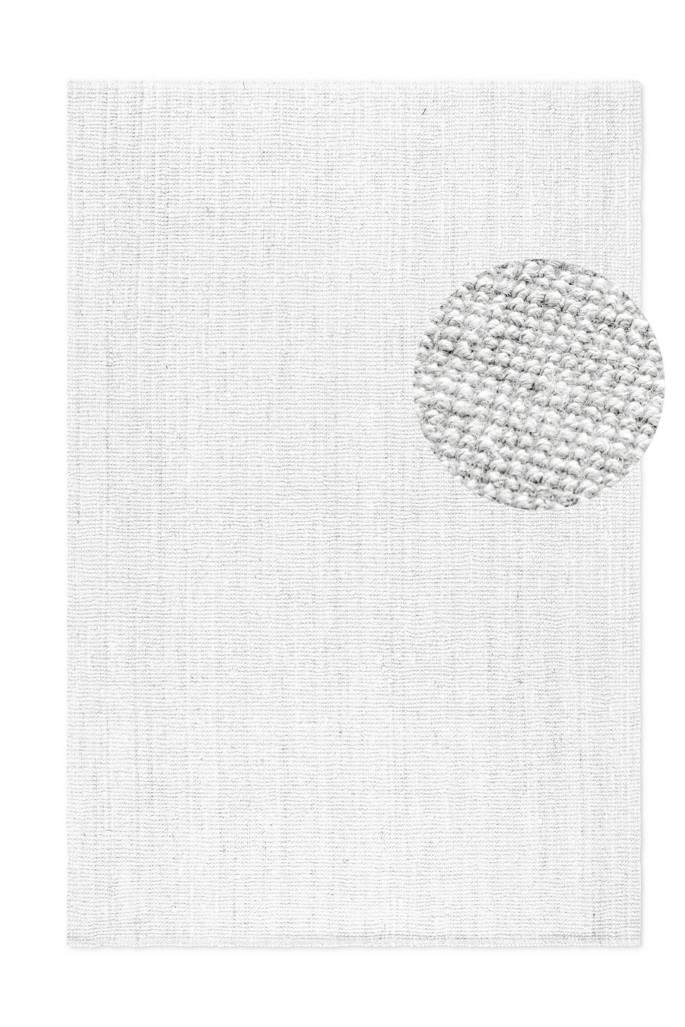 JUTETEPPICH 160/230 cm Bouclé Weiß rechteckig  - Weiß, Basics, Textil (160/230cm) - Hanse Home