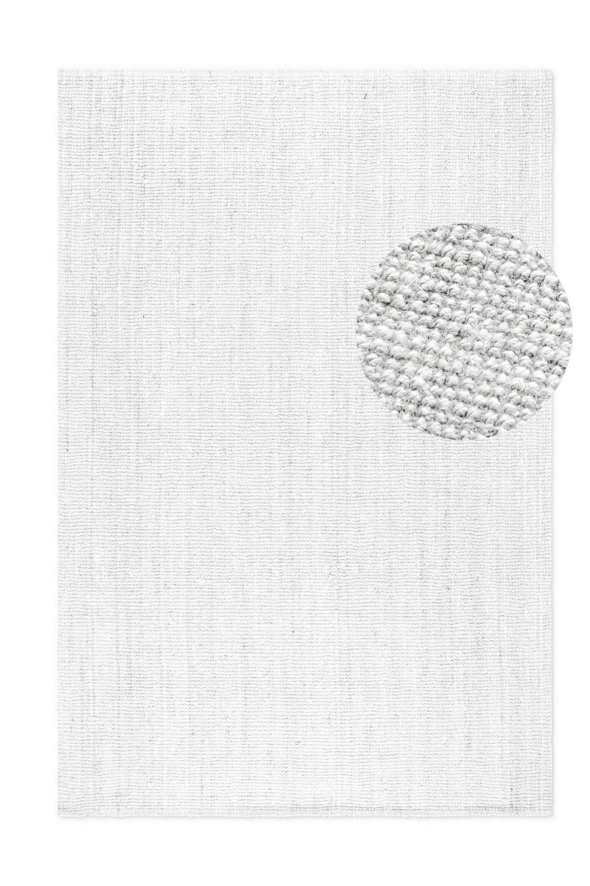 JUTETEPPICH 160/230 cm Bouclé Weiß rechteckig  - Weiß, Basics, Textil (160/230cm) - Hanse Home