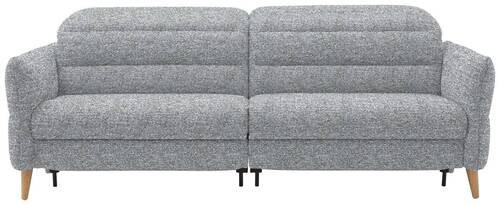 2-SITZER-SOFA in Webstoff Blaugrau  - Eiche Bianco/Blaugrau, Design, Holz/Textil (234-262/84/112cm) - Dieter Knoll