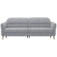 2-SITZER-SOFA in Webstoff Blaugrau  - Eiche Bianco/Blaugrau, Design, Holz/Textil (234-262/84/112cm) - Dieter Knoll