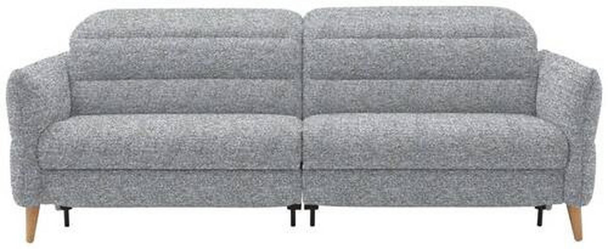 2-SITZER-SOFA in Webstoff Blaugrau  - Eiche Bianco/Blaugrau, Design, Holz/Textil (234-262/84/112cm) - Dieter Knoll