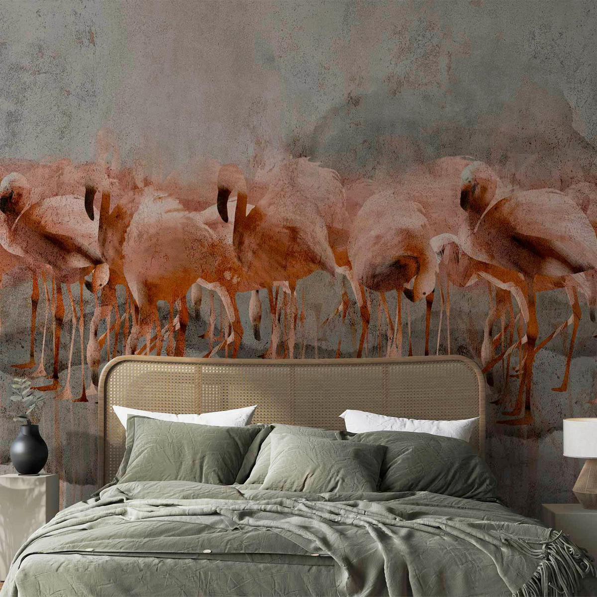 FOTOTAPETE  - Koralle/Grau, LIFESTYLE, Textil (200/140cm) - artgeist