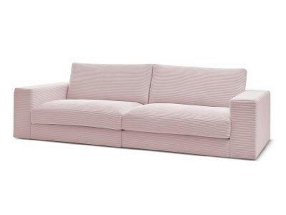 3-SITZER-SOFA LEONARD Cord Lila  - Lila/Schwarz, MODERN, Kunststoff/Textil (234/77/109cm)