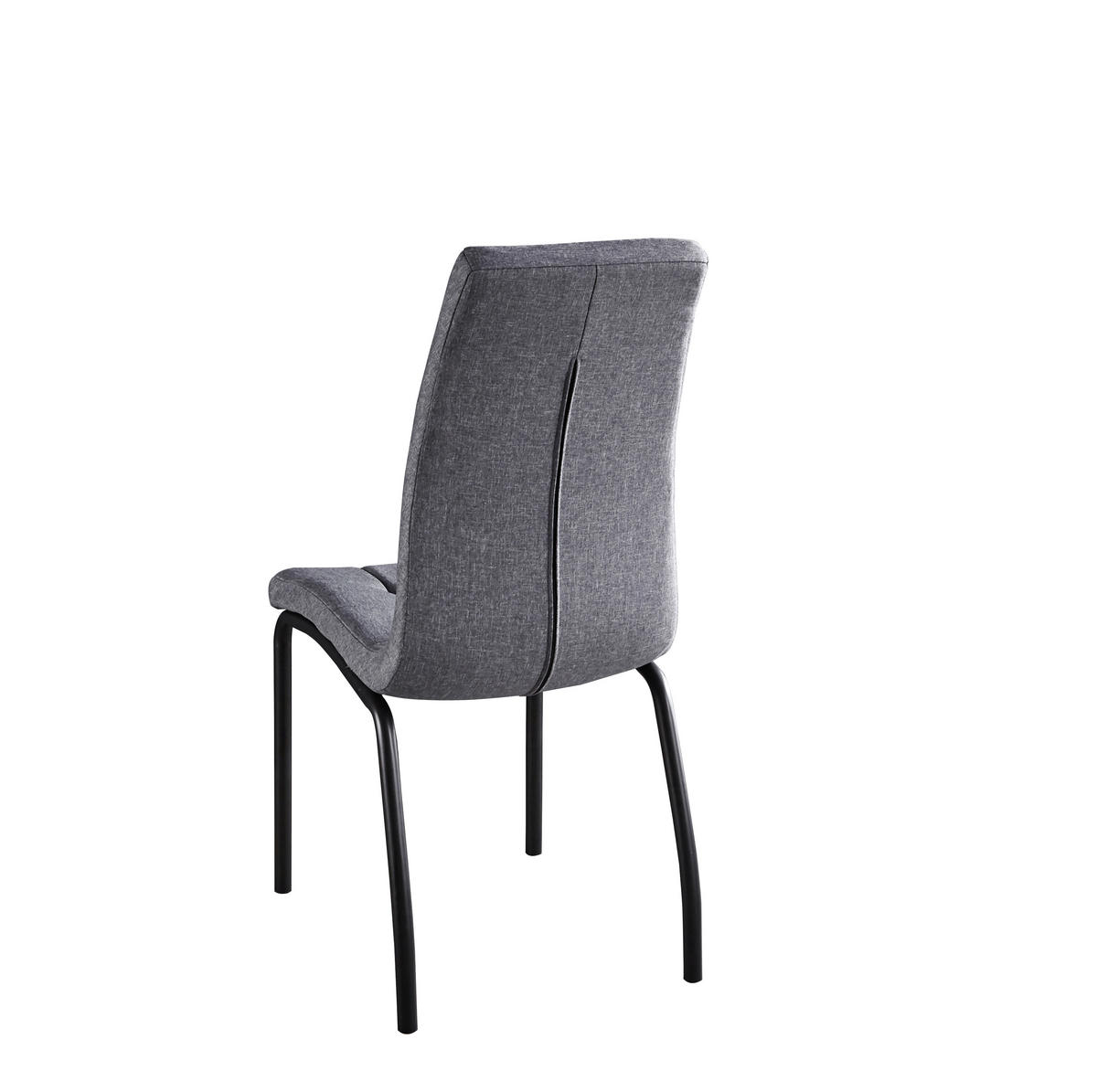 STUHL-SET 2 Stück  in  - Hellgrau/Schwarz, Design, Textil/Metall (42/103/58,5cm) - Livetastic
