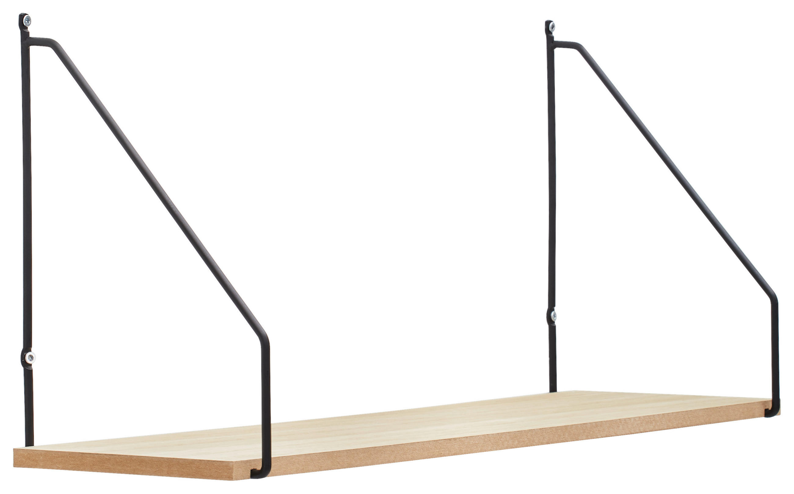 WANDREGAL  - Schwarz/Naturfarben, Trend, Holzwerkstoff/Metall (65/28,5/20cm) - Landscape